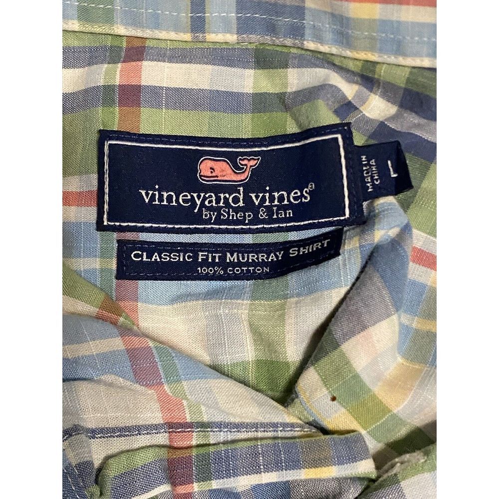 Men's Vineyard Vines by Shep‎ & Ian long sleeve shirt.  Classic fit Murray Sz L - Picture 4 of 4